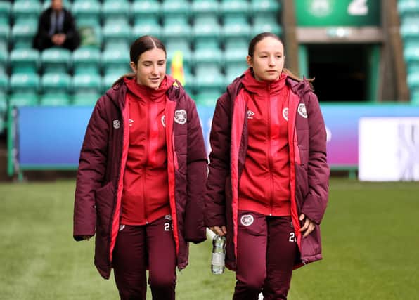 Twins Jessica Husband (left) and Erin Husband both currently play for SWPL1 side Hearts (Photo: Heart of Midlothian FC)