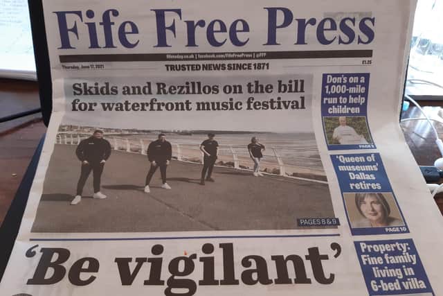 Front page of today's Fife Free Press
