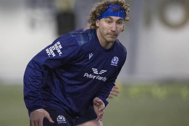 Jamie Ritchie during a Scotland rugby training session at the Oriam in Edinburgh on Tuesday (Pic: Craig Williamson/SNS Group/SRU)