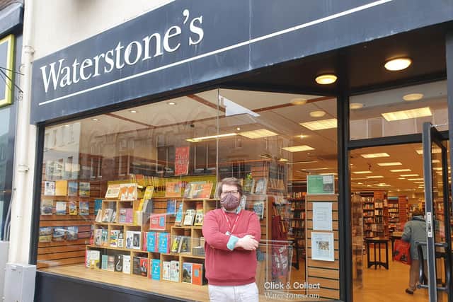 Nick McLean, manager at Waterstone's in Kirkcaldy High Street.