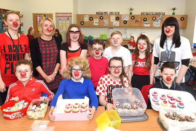Red Nose Day 2015 - pupils and teachers get baking (Pic: Fife Photo Agency)