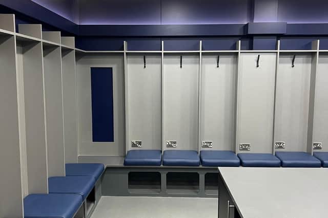 Upgraded dressing room facilities at Stark's Park