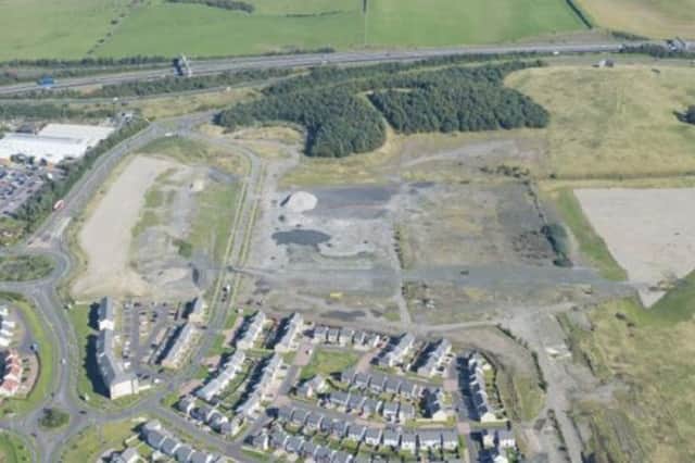 Site of the proposed Dunfermline Community Learning Campus on the eastern edge of the town, north of the city's Amazon depot and to the west of Fife Leisure Park