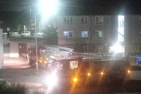 Fire crews at the scene last night (Pic: Fife Jammer Locations)