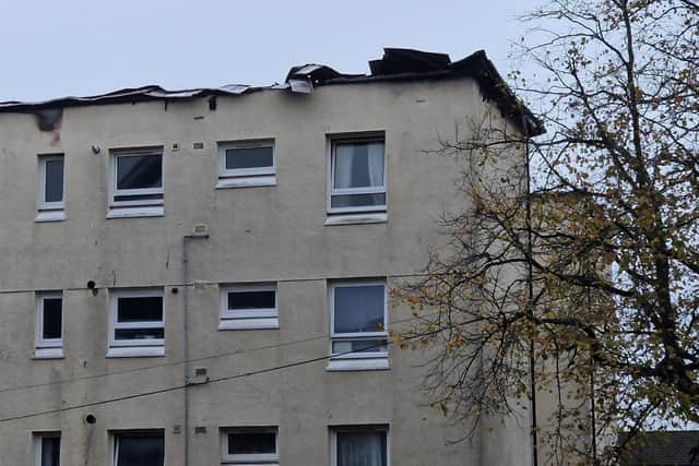 The damage to the roof could be clearly seen this morning (Pic: Fife Free Press)