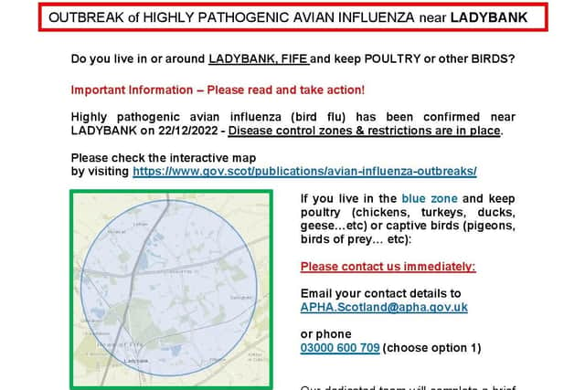 Avian flu alert poster