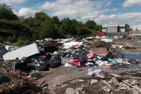 The appalling mess at the former factory site