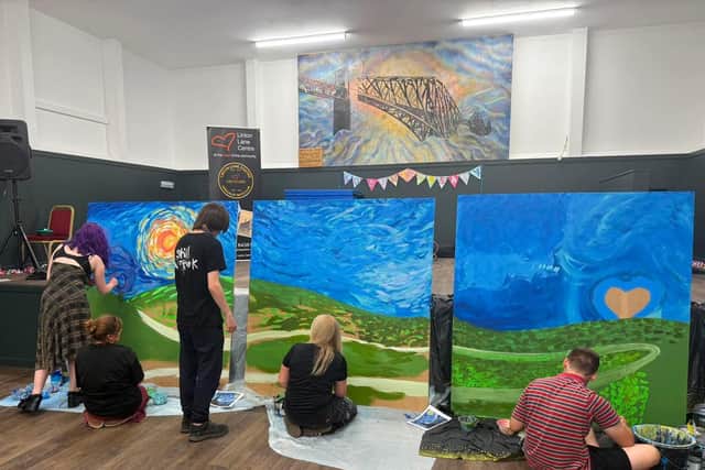 The group were guided by local artist Donna Forrester