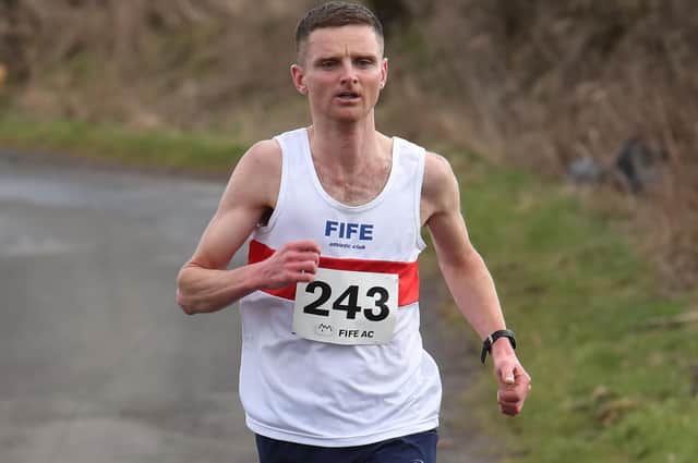 Fife Athletic Club's Lewis Rodgers won Saturday's Cupar five-mile road race in a time of 24:21, 50 seconds ahead of runner-up Ewan Cameron, of Edinburgh
