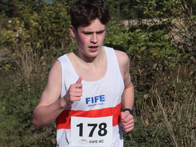 Fife Athletic Club’s Lewis Whittingham was 19th in their 2026 Giffordtown 5K near Ladybank on Sunday in 16:39 (Photo: Pete Bracegirdle)