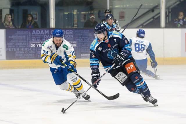 Kyle Osterberg hit the empty net to seal a fine road win for Fife Flyers in Coventry (Pic: Scott Wiggins)