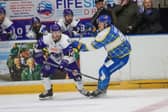 Reece Harsch in action against Glasgow Clan (Pic: Derek Young)