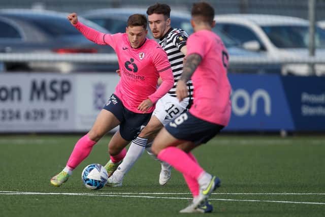 Jamie Gullan on the attack for Raith Rovers against Queen's Park at the weekend (Pic: Ian Cairns)