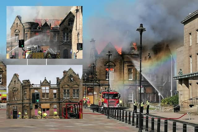 The devastating fire scene at Kitty's (Pics: Fife Free Press)