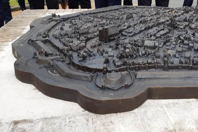 The Sandtner model of Ingolstadt is now part of the Town Square in Kirkcaldy (Pic: Fife Free Press)