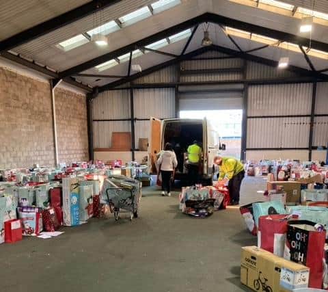 The gifts were collected and distributed to the families of children and young people in Fife.