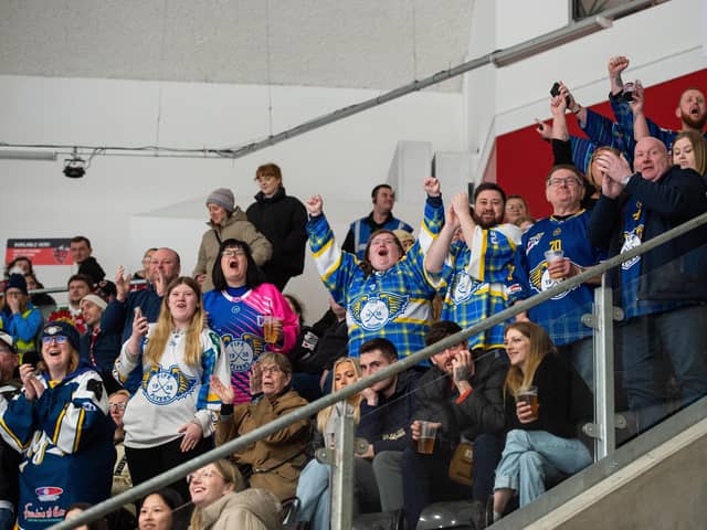 Fife Flyers celebrate a huge road win in Cardiff (Pic: James Assinder)