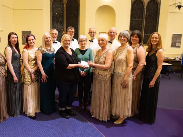Rosemary Nairne and group members presented £3200 to Maggie Wansell, senior charge nurse, and Isobel Lowden, specialist nurse, from the Renal Outpatients Department at Victoria Hospital.  (Pic: Alastair More Photography)