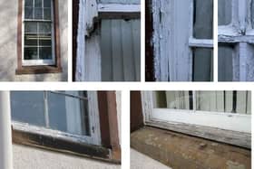 The windows at East Wemyss Primary are in a state of disrepair (Pics: Fife Council planning application)
