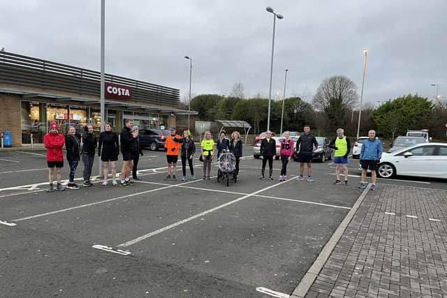 The Bacon Rollers completed an 8 mile out and back social run, from Costa at Fife Retail Park to Michelston Industrial Estate