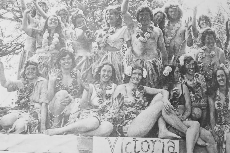 Kirkcaldy Pageant 1973 -   a group from Victoria Hospital join the parade.