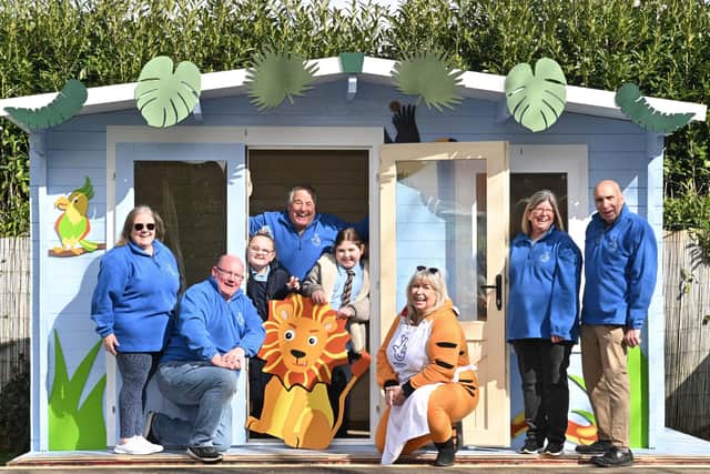 National Lottery winners with a combined wealth of almost 90 million pounds to bring joy to children with disabilities in Dundee with the creation of a spectacular wildlife themed playhouse to replace one damaged by vandalism.