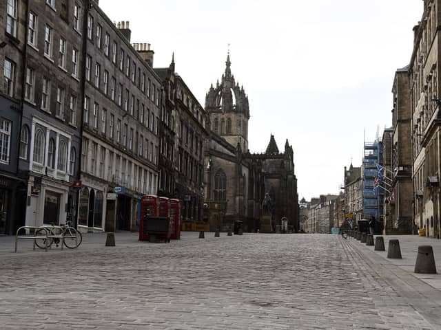 Edinburgh during the first national lockdown, which John Swinney said he could not rule out a return