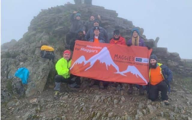 The group of nine raised £2,792 for Our Maggie’s, and reached the Welsh peak in an impressive three hours.