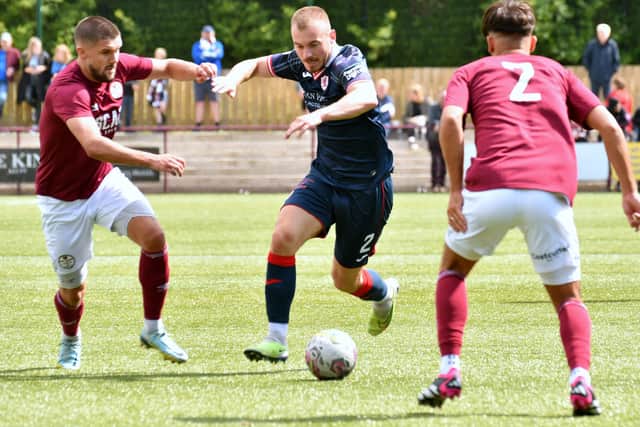 Brody Paterson playing as a trialist for Raith Rovers versus Kelty Hearts on Saturday (Photo: Eddie Doig)