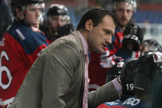 Marc LeFebvre on the bench with Dundee Stars during his previous stint (Pic: Derek Black),