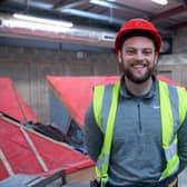 Euan won the  BMI Redland Roofing Apprentice of the Year last summer (Pic: Fife College)