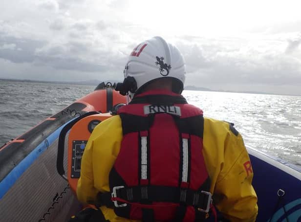 Kinghorn Lifeboat crew saves eight people, including five children, from Firth of Forth just off Port Seton (Photo: RNLI).