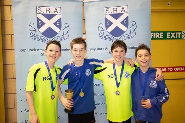 Step Rock swimmers Rowan Geary, Fraser Stewart, Sam Coull and Finch Geary were in great form