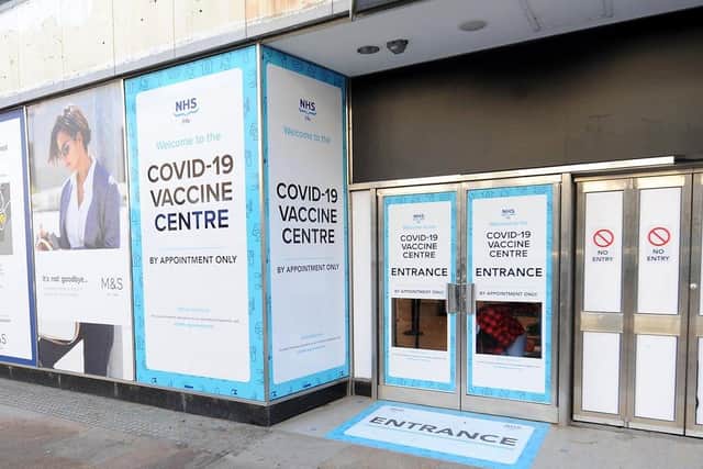 The mass COVID vaccination centre in the former M&S shop on Kirkcaldy High Street was forced to close at the weekend due to water damage after the heavy rain.
It will stay closed for the rest of this week while repairs are underway. Appointments have been moved to Templehall Community Centre. (Pic: Fife Photo Agency)