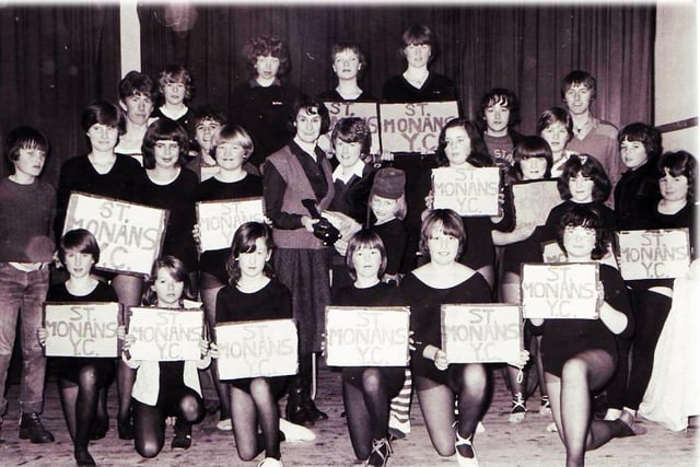 This photograph dates back to January 1981 and shows members of St Monans Youth Club who put on a show for the old folk in the Town Hall.