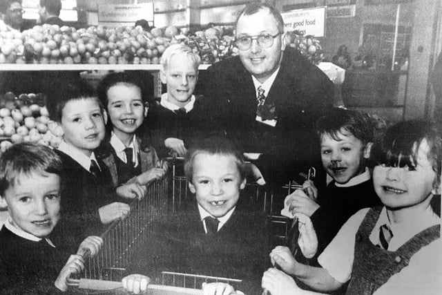 Seven children from Kirkcaldy's Primary School helped mark the opening of Sainsbury's in 1997. 
They helped store manager David Parker to cut the ribbon, officially declaring the first occupant of Kirkcaldy's new retail park open.