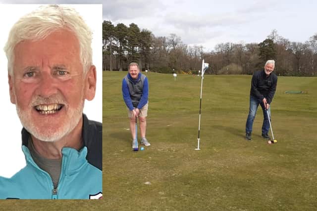 Martin Christie (inset) - and on the course at Dunnikier with golf trustee Raymond Johnston (Pic; Submitted)
