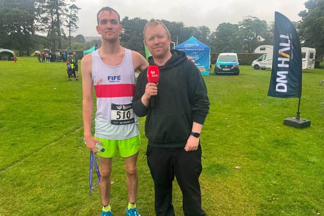Fife AC's Jamie Lessels, winner of the 2026 Kirkcaldy Parks Half Marathon