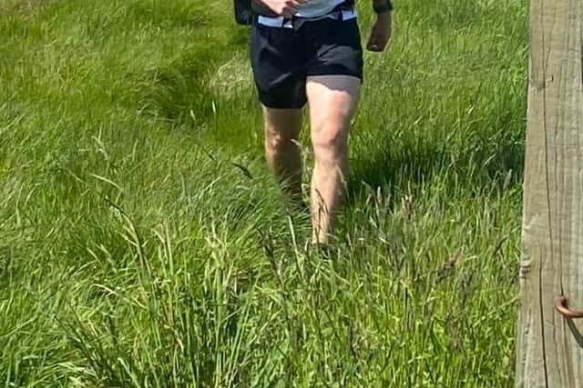 Fife AC's Neill Mitchell at Yetholm Hill Race