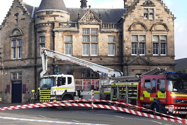 Fire crews outside the former nightclub in Kirkcaldy this morning (Pic: Fife Free Press)