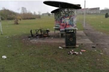 Litter and vandalism have all been recorded in the area.