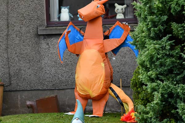 The scarecrows this year took on a number of themes, including this Pokemon inspired creation.  (Pic: Fife Photo Agency)