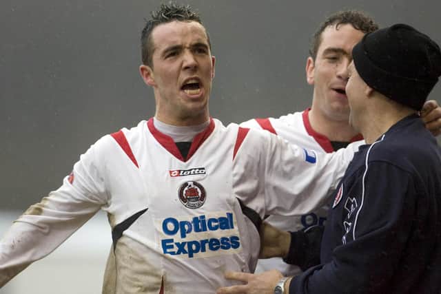 Dougie Imrie celebrates scoring for Clyde, his first senior club (Pic Craig Williamson/SNS Group)