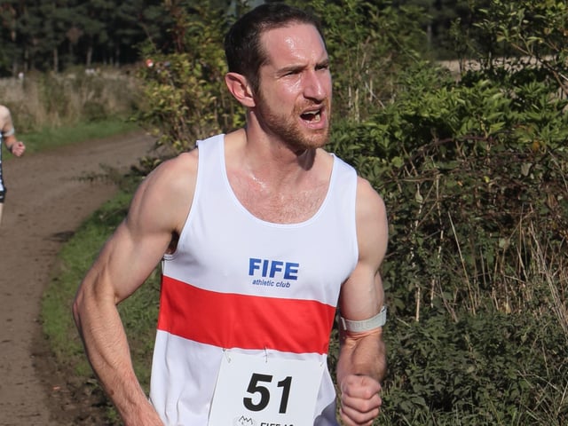 Thomas Gambino at Fife Athletic Club’s 2026 Giffordtown 5K near Ladybank on Sunday (Photo: Pete Bracegirdle)
