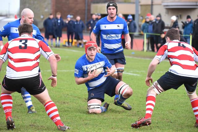 Will Howley in action for Howe of Fife during their 23-22 defeat away to Orkney in January (Pic: Chris Reekie)