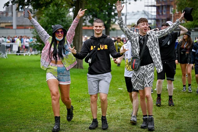 The first festival goers arrive at the first TRNSMT event in two years  (Photo by Jeff J Mitchell/Getty Images)