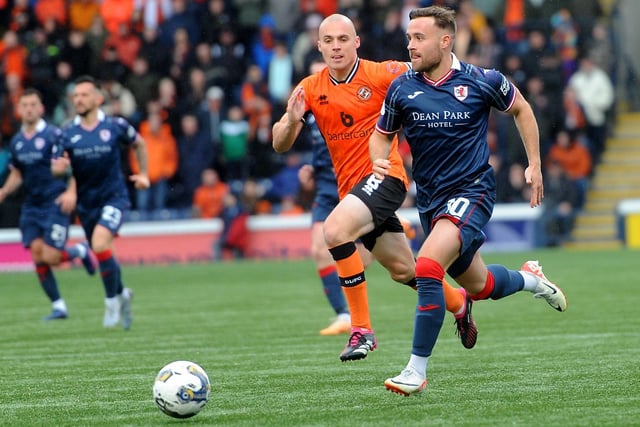 October 7, 2023: Raith Rovers 1-1 Dundee United. Lewis Vaughan (pictured) scores first half opener before Louis Moult earns United a point in second half of this Scottish Championship clash (Pic Fife Photo Agency)