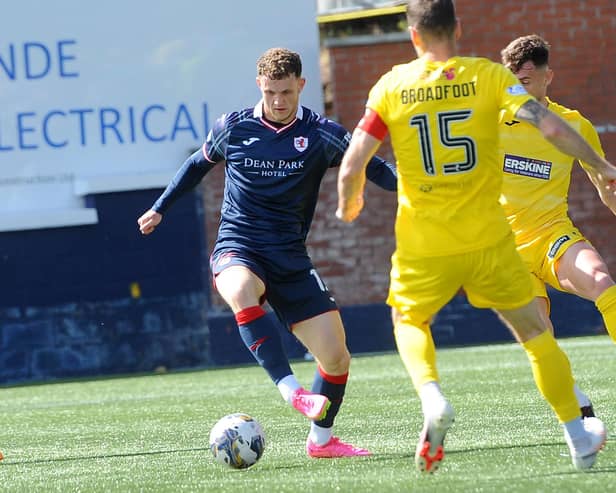 Jack Hamilton on the attack for Raith Rovers versus Greenock Morton at home on Saturday (Pic: Fife Photo Agency)