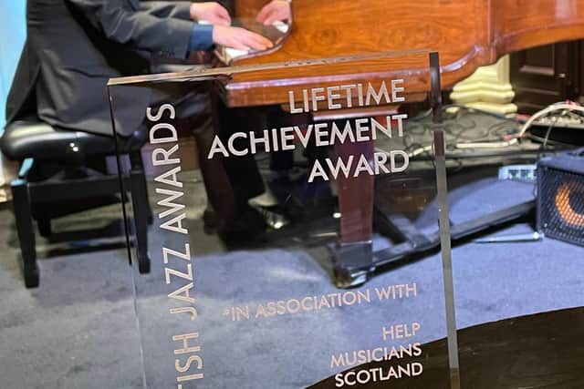 Richard Michael was presented with the Lifetime Achievement Award at the Scottish Jazz Awards for his varied career including his pioneering work with Fife Youth Jazz Orchestra.