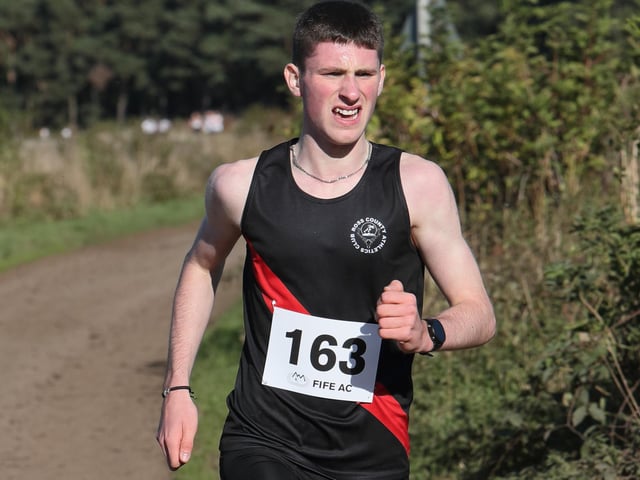 Billy Sutherland was third in 14:59 at Fife Athletic Club’s 2026 Giffordtown 5K near Ladybank on Sunday (Photo: Pete Bracegirdle)